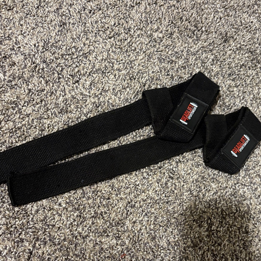 Deadlift Sportswear Black Lifting Straps